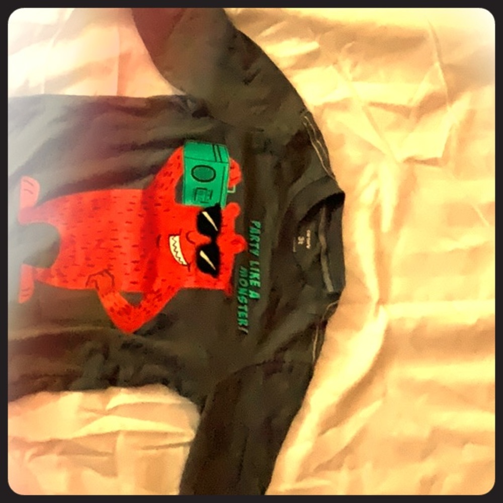 Red monster with green beat box carters